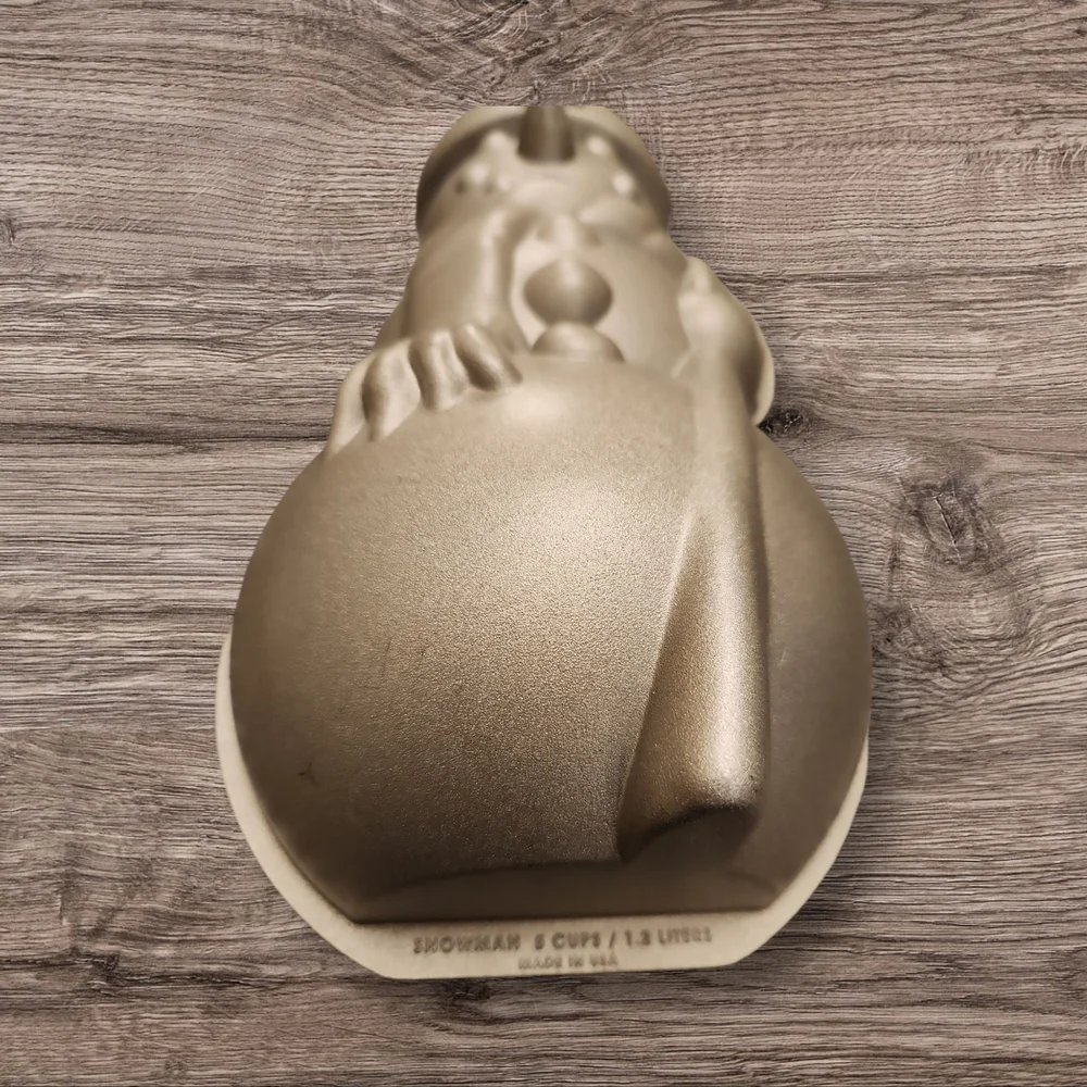 Nordic Ware Gold Snowman Cake Pan